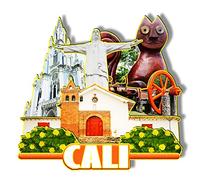 Cali Colombia Imán de madera 3D Imanes de nevera Viajes Coleccionables Souvenirs Decoraciones Artesanías hechas a mano 2