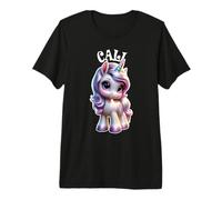 Cali - Lindo diseño de Unicornio para niñas con Nombre Cali Camiseta Premium