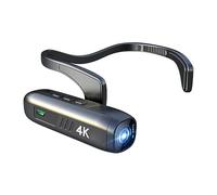 CALIBAN Cámara portátil 4K 30FPS montada en la cabeza Cámara de video WiFi Videocámara Webcam Lente Gran Angular Batería APP Control Negro