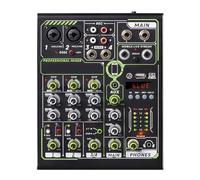 CALIBAN Consola mezcladora de tarjetas de sonido en PL4 PRO 4 canales efectos profesionales con interfaz USB Bluetooth para amantes de la música duradera fácil de instalar