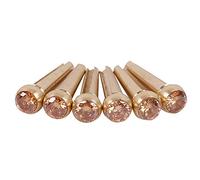 CALIBAN de puente de guitarra con latón cobre perla Shell Dot Clavos de cuerda Pin Cuerdas sólidas para guitarra acústica cono guitarra de madera Pasadores de puente dorado