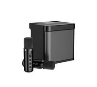 CALIBAN Family K Song - Juego de altavoces Bluetooth para cantar karaoke, audio Bluetooth, micrófono inalámbrico en 1, sonido fácil de instalar, color negro