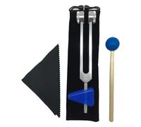 CALIBAN Horquillas de afinación de aleación de aluminio OM136.1 Hz con martillos, juego de terapia de curación de sonido, tenedores de afinación de chakras para pruebas del nervioso