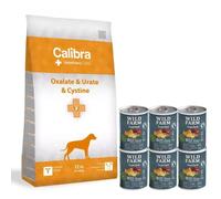 Calibra Veterinary Diets Perro Oxalato, Orina, Cistina 12 kg & WILD FARM Superfood Beef 6x400g alimento para perros sin cereales
