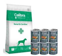 Calibra Veterinary Diets Perro Renal Cardíaco 12kg & WILD FARM Superfood Salmon 6x400g alimento para perros sin cereales