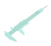 Calibrador a vernier de plástico, 2 piezas, 150 mm, 0,5 mm, escala de doble regla, calibrador de micrómetro a vernier de plástico, herramienta de medición para mediciones (Verde)
