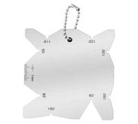 Calibrador de costura de soldadura de ángulos versátiles, herramienta profesional de acero inoxidable, inspecciones de soldadura para inspecciones integrales, medidores de costura