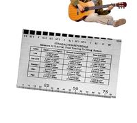 Calibrador de cuerdas - Regla de medición de guitarrista, instrumento de configuración de precisión, calibrador de altura preciso, seis cuerdas eléctricas, cuerdas de acero acústico, bajo fourstring