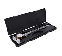 Calibrador de dial Medidor de medición manual de 0-200 mm con escalas claras y varilla de profundidad Diseño a prueba de golpes para medición de dimensiones Plata