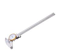 Calibrador de esfera HaloVerde, rango de medición de 0 a 200 mm con precisión de 0,02 mm y esfera a prueba de golpes, calibrador Vernier de acero para una medición dimensional