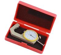 Calibrador de Espesor Redondo, Medidor Preciso de 0-20 mm, Cabeza Plana y Punta, Herramienta de Medición Duradera - Aleación de Aluminio, Lectura Clara, Ideal para Papel y Meta (Cabeza plana)