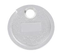 Calibrador de Espesores, Herramienta de medición calibre brecha, tipo moneda, herramienta rango 0,6-2,4mm, 1 ud