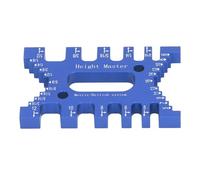 Calibrador de espigas para plantilla de de milano, herramienta de medición de carpintería de aluminio con láser - Escalas métricas e imperiales grabadas para el ajuste de la (Azul)