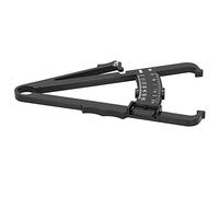Calibrador de grasa corporal, Calibrador de grasa corporal de plástico Calibrador de pliegues cutáneos unisex Dispositivo de medición de grasa corporal Negro(Calibrador de grasa métrico)