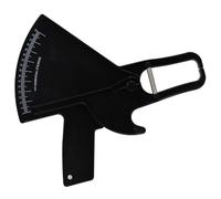 Calibrador de grasa corporal de plástico negro regla para medir el espesor de la grasa calibradores de pliegues cutáneos para salud y belleza.