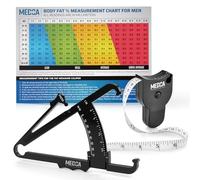 calibrador de grasa corporal y cinta métrica corporal - Calibradores de infusión de piel y cinta métrica de grasa corporal para medir con precisión el IMC de la piel Fitness y pérdida de peso