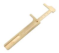 Calibrador de latón Calibrador Vernier Calibrador deslizante de acero inoxidable Vernier Herramienta de medición de la regla de la pinza de bolsillo Mini regla de bolsillo de latón(100mm length)