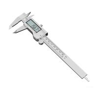 Calibrador de micrómetro electrónico de 150 mm, regla de acero inoxidable, función de apagado automático, conversión de mm, calibrador de alta precisión para hacer joyas (B)