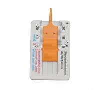 Calibrador de plástico Vernier de profundidad de la banda de rodadura de neumáticos, regla de 0 a 20 mm, para coche, camión, herramienta de medición de grosor de neumáticos, diseño compacto de