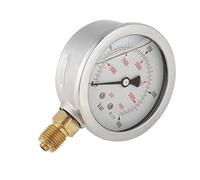 Calibrador de presión hidráulica, 0-400Bar / 0-5800PSI G1 / 4 63 mm Tubería Manómetro industrial Indicador de presión de cuadrante para agua Aceite Combustible