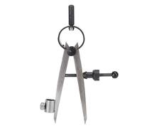 Calibrador de resorte de pata plana de 75 mm, compás divisor de acero ajustable y bloqueable con funda para lápiz, ideal para carpintería, metalistería, trabajos en cuero y