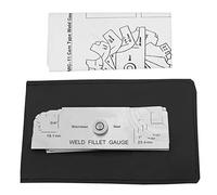 Calibrador de soldadura, calibrador de inspección para soldadores ulnares, calibrador de soldadura en ángulo de acero inoxidable con escalas en pulgadas y métricas, para una medici