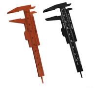 Calibrador deslizante Vernier 2PCS Construcción de plástico para uso en la enseñanza de principios de medición y desarrollo de habilidades prácticas (rojo negro)