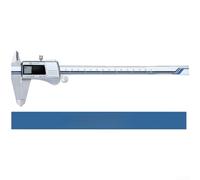 Calibrador digital, 150 mm, calibre Vernier de acero inoxidable con resolución de 0,01 mm, pantalla LCD grande, funciona con pilas, para medición industrial y uso de ingeniería (0-200 mm)