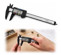 Calibrador Digital 150 Mm Con Precisión Excepcional ±0,1 Mm Micrómetro Electrónico En Fibra De Carbono, Pantalla LCD, Conversión Pulgadas/milímetros, Apagado Automático Herramienta Precisa Para Medir