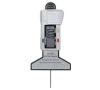 Calibrador Digital de profundidad de hilo de neumático de 0-25mm con pantalla LCD, calibradores digitales de espesor de neumáticos for prueba de cuidado del coche(Silver)