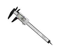 Calibrador digital electrónico de 6 pulgadas y 150 mm, calibrador digital de fibra de carbono, micrómetro, herramienta de medición(Silver)
