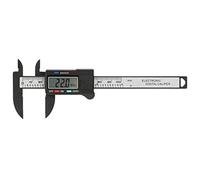 Calibrador digital, herramienta de medición de calibradores de 0-4"/0-100 mm, calibrador digital electrónico de plástico de 100 mm con pantalla LCD grande, conversiones de pulgadas/milímetros