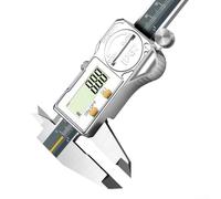 Calibrador digital impermeable IP67, rango de medición de 6 pulgadas, pantalla LED retroiluminada, Vernier de acero inoxidable, conversión de pulgadas/milímetro, apagado automático