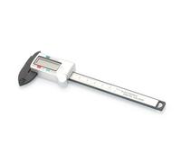 Calibrador digital mini de 100 mm y 4 pulgadas, calibrador Vernier con pantalla, micrómetro electrónico de fibra de carbono(White)