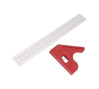 Calibrador para carpintería, herramienta de medición de ángulos ajustable, regla recta para carpintería con escalas claras, calibrador manual de aleación de aluminio para marcado d (Tipo B)