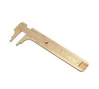 Calibrador Vernier, 1 pieza Calibre deslizante de latón Herramienta de medición de la regla del calibrador Vernier Escalas dobles mm/pulgada(100mm)