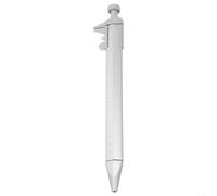 Calibrador Vernier 2 en 1 y bolígrafo de punta redonda para medir con precisión objetos mientras se escribe en casa o en el taller, estilo de tinta negra (recarga negra)