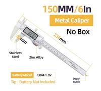 Calibrador Vernier con calibradores de Dial medidor, calibre Metal, regla micrométrica, calibrador, acero inoxidable, herramientas medición profundidad procesos industriales(Box Metal Caliper)