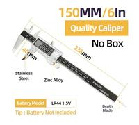 Calibrador Vernier con calibradores de Dial medidor, calibre Metal, regla micrométrica, calibrador, acero inoxidable, herramientas medición profundidad procesos industriales(Box Quality Caliper)