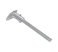 Calibrador Vernier de acero al carbono 0-150mm para medidor de metal de precisión para diámetro exterior interior medición de profundidad de paso para herramienta de taller plata