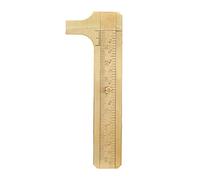 Calibrador vernier de doble escala, regla de medición de latón para joyería, calibre de autenticación (doble escala (longitud 80 mm)