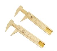 Calibrador Vernier de latón con doble escala en mm y pulgadas para medir pequeñas para joyas, cuentas, anillos y manualidades