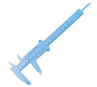 Calibrador Vernier de plástico de 0 a 150 mm, doble escala (azul)
