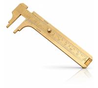 Calibrador Vernier para Joyería, 100 mm/ 0-4inch Calibre Pie de Rey Vernier de Portátil, Calibre de Pie de Corredera de Latón Doble Escala mm/Pulgadas, para Hogar, Oficina, Estudiantes, Industria