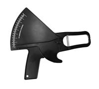 Calibradores de grasa corporal, calibradores profesionales de doble resorte, herramienta de cinta métrica de grasa corporal para medición de fitness corporal (negro)