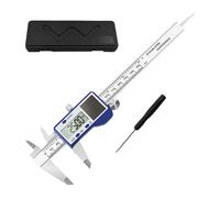 Calibradores de medición digitales de 150 mm, funciona con pilas solares, con pantalla LCD, herramienta de medición de precisión para proyectos mecánicos, calibradores de acero con doble suministro de