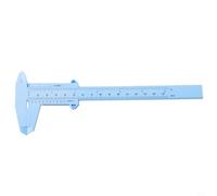 Calibradores Vernier de plástico de 0 a 150 mm, herramienta de medición de profundidad de doble escala para joyería, equipo de ciencia escolar y medición antigua (azul)
