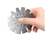 Calibre angular de acero inoxidable | Herramienta de medición de forma | Calibre de afilado de punta de taladro - para cinceles y herramientas de corte utilizadas para trabajar la madera