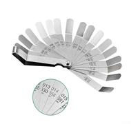 Calibre de acero inoxidable 0.127-0.508 mm, herramienta de medición métrica de 16 cuchillas para liquidación de válvulas de motor automotriz