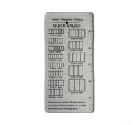 Calibre de aguja de tejer de precisión para regla de muestras para herramienta de medición de hilo, diseño de rejilla para coser acolchado, transparente, 15 x 5,9 cm